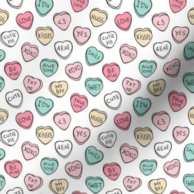 Conversation Candy Hearts Valentine Love  Tiny Small