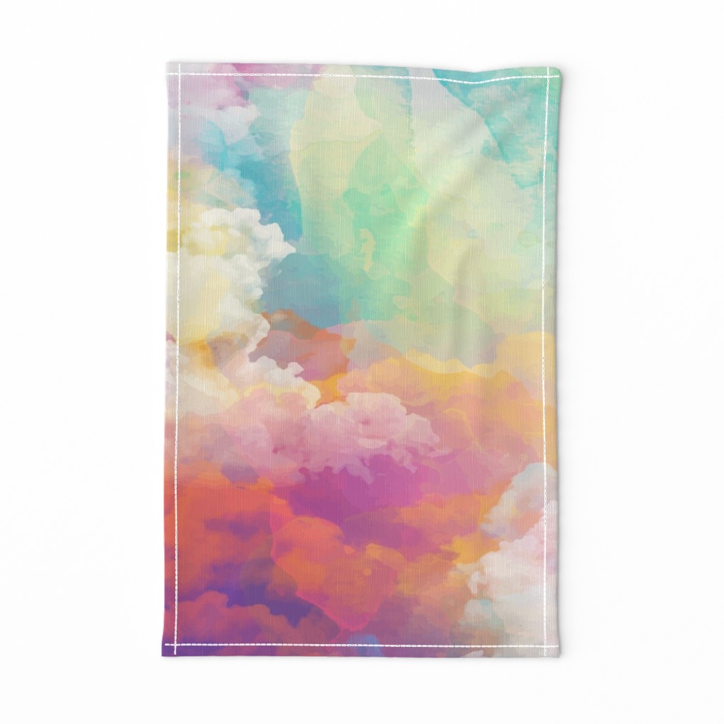  Watercolor pastel clouds