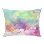  Watercolor pastel clouds