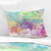  Watercolor pastel clouds