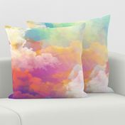  Watercolor pastel clouds