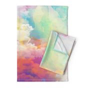  Watercolor pastel clouds