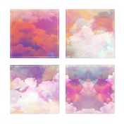  Watercolor pastel clouds