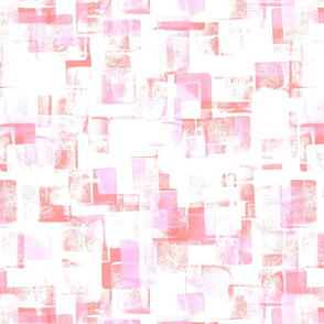 Block Print Pink Red