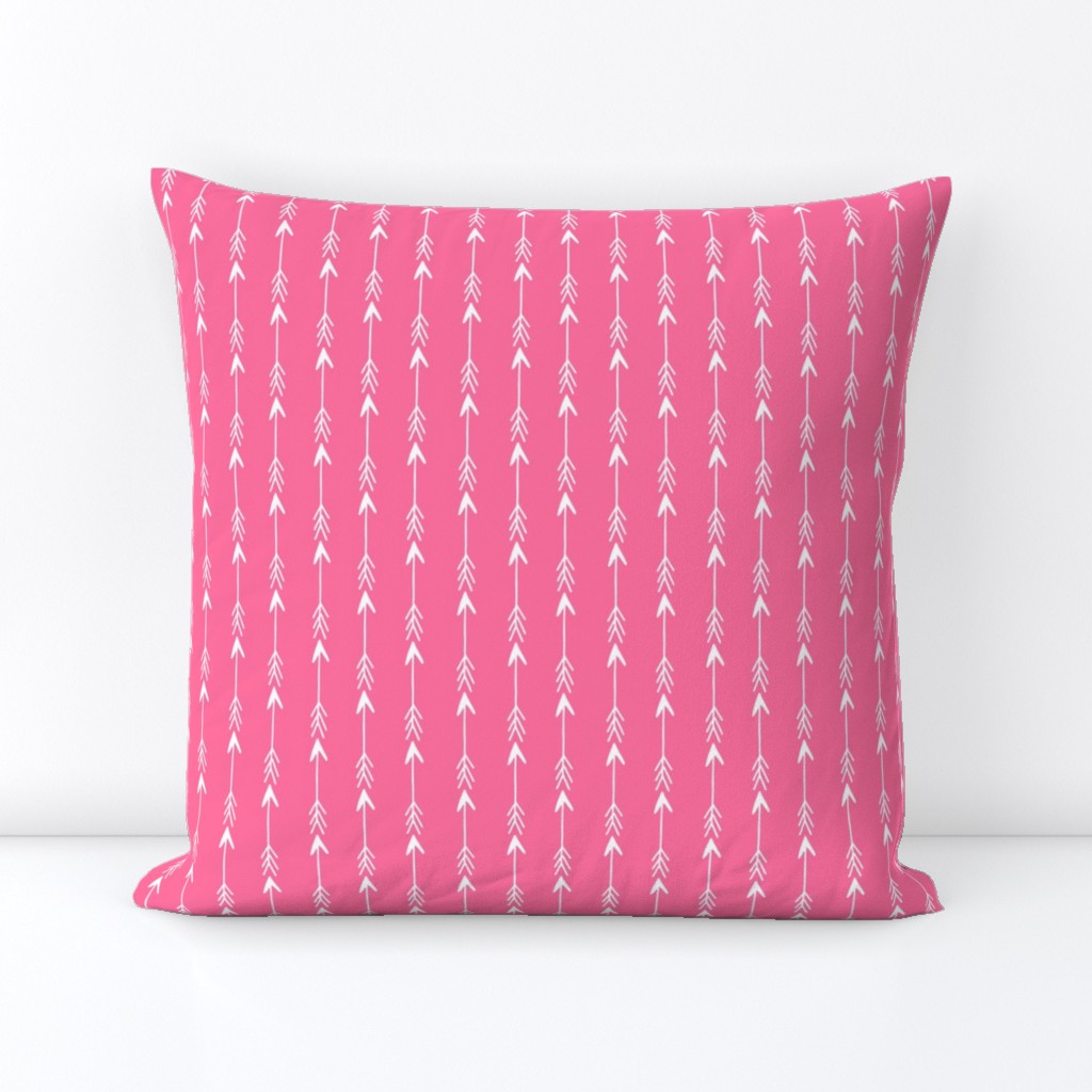 arrows // bright pink arrow fabric