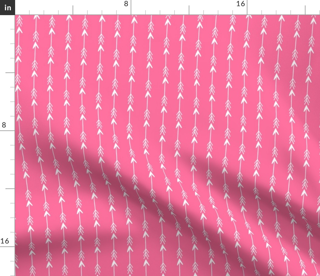 arrows // bright pink arrow fabric