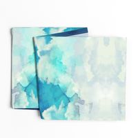 Watercolor Blue and White Clouds