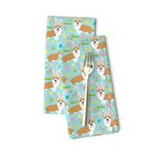 corgi easter bunny pastel spring fabric cute easter design