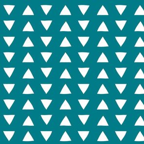 Teal Hand Drawn Triangles