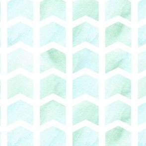 blue and green watercolor chevrons
