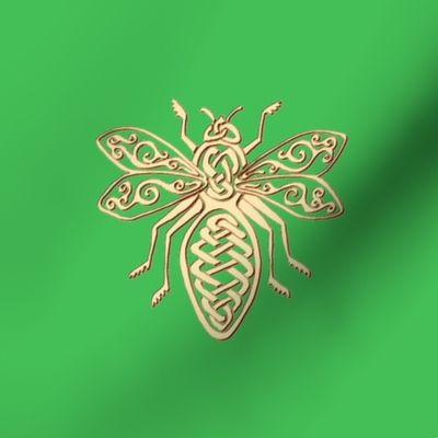 Celtic Bee on Grass Green