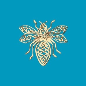 Celtic Bee on Caribbean Blue