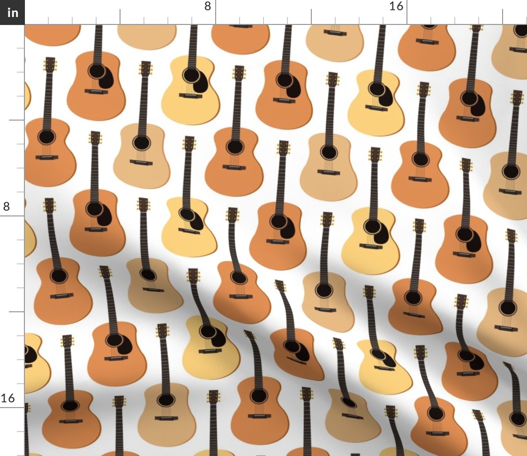 Acoustic Guitars Fabric | Spoonflower