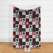 Happy Camper Buffalo Plaid (90) || woodland patchwork wholecloth