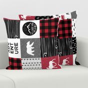 Happy Camper Buffalo Plaid (90) || woodland patchwork wholecloth