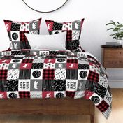 Happy Camper Buffalo Plaid (90) || woodland patchwork wholecloth