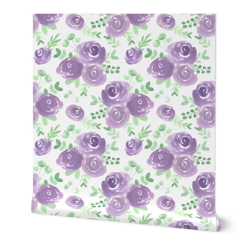 soft floral purple watercolor flower