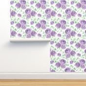 soft floral purple watercolor flower