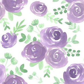 soft floral purple watercolor flower