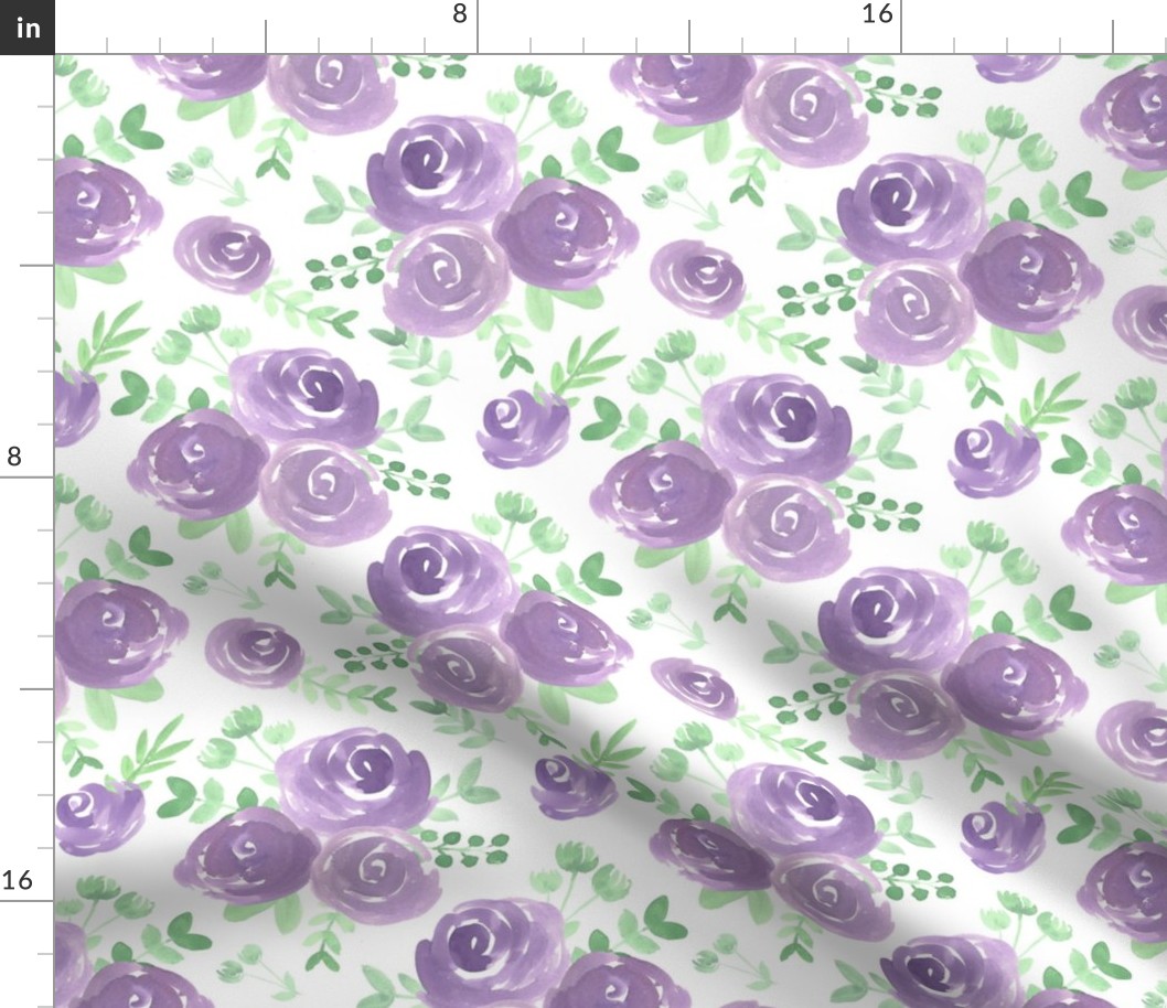 soft floral purple watercolor flower