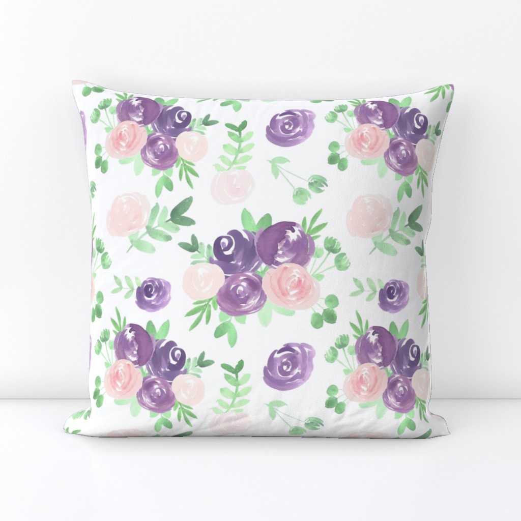 soft floral purple pink watercolor flower