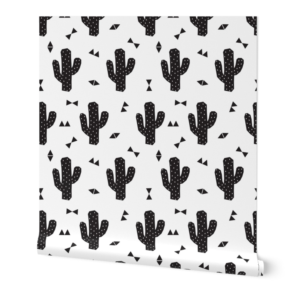 Geo Cactus in Black + White