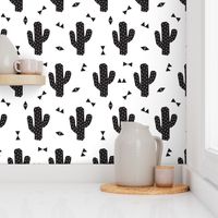 Geo Cactus in Black + White