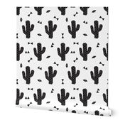 Geo Cactus in Black + White