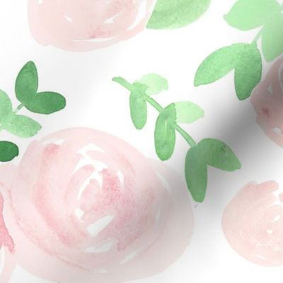 soft floral baby  pink watercolor flower