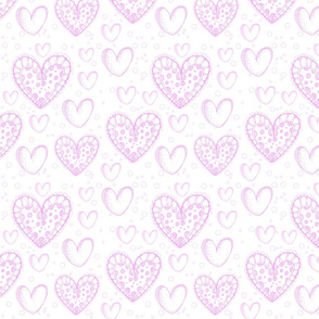 Pretty Hearts in Sickly Pink