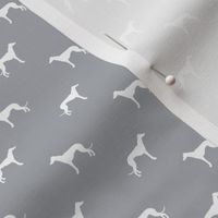 quarry grey greyhound - smaller version greyhound silhouette fabric
