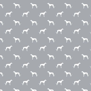 quarry grey greyhound - smaller version greyhound silhouette fabric