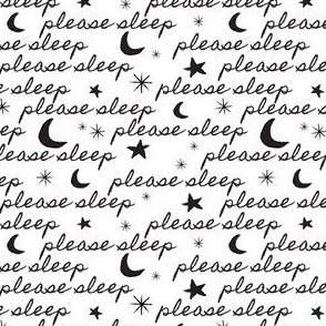 Please Sleep in Black + White