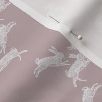 Running Rabbits Pink Linen