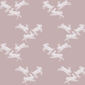 Running Rabbits Pink Linen