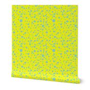 Postmodern Granite Terrazzo Large Scale in Canary Yellow + Mint