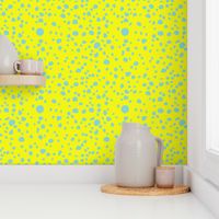 Postmodern Granite Terrazzo Large Scale in Canary Yellow + Mint