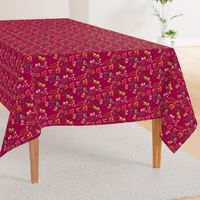 Embroidered Chinoiserie Ruby