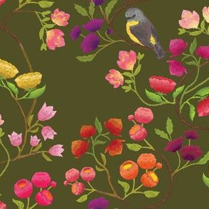 Embroidered Chinoiserie Forest