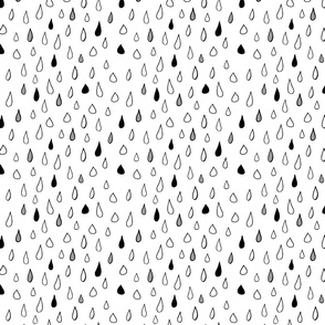 Raindrops on white / kids room baby nursery simple design