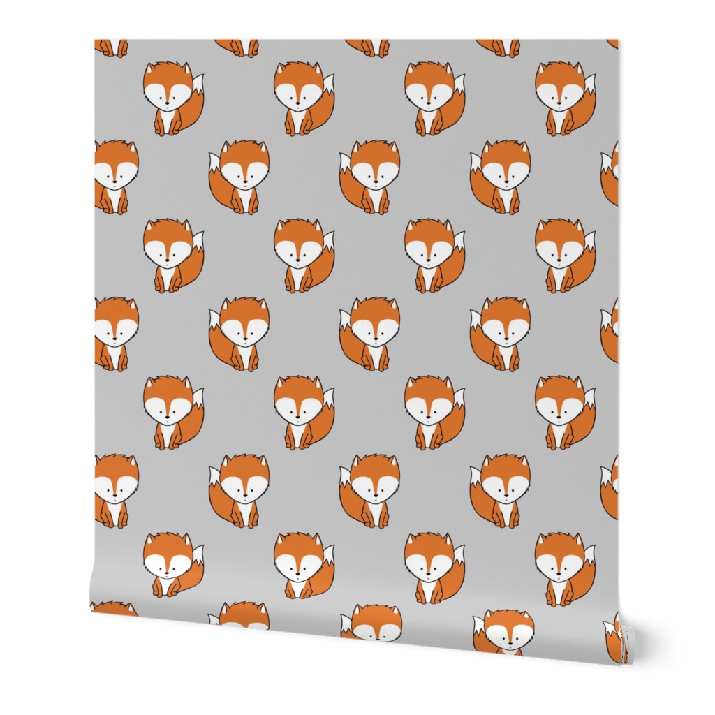 baby fox || orange and grey