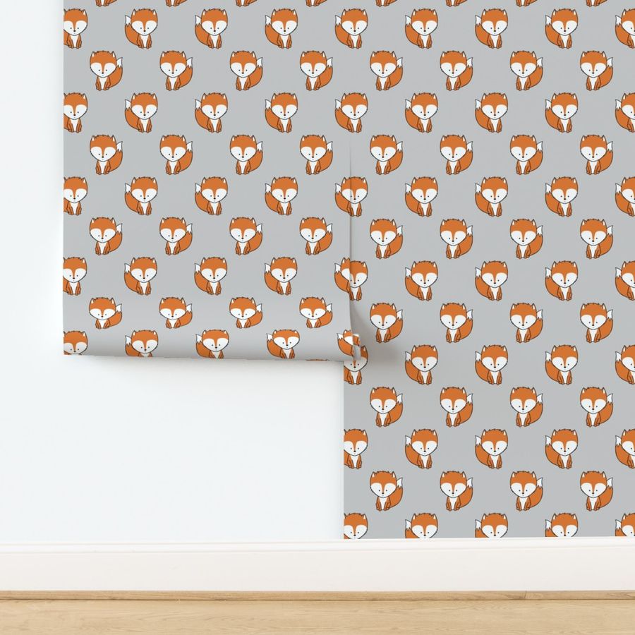 baby fox || orange and grey