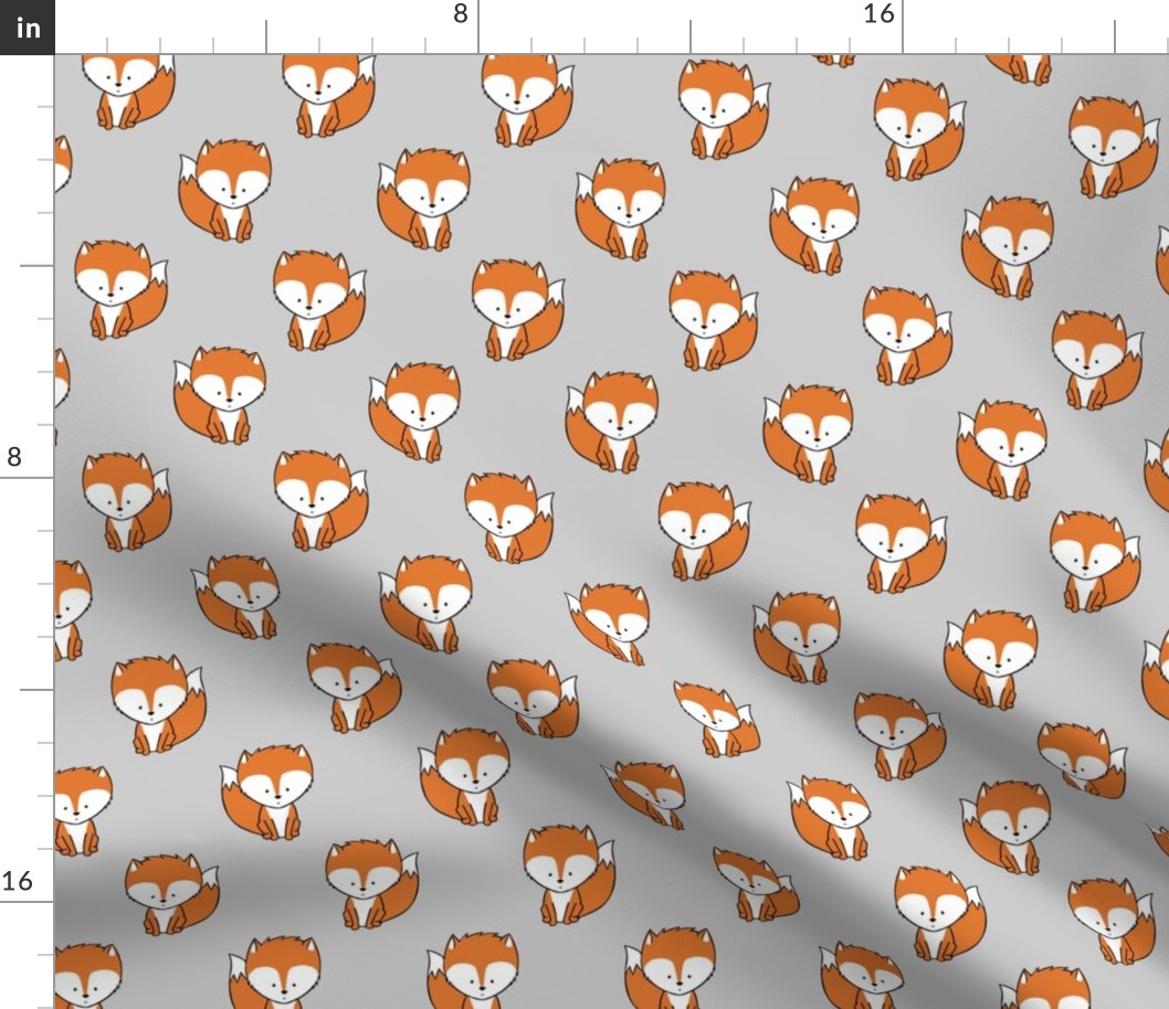 baby fox || orange and grey