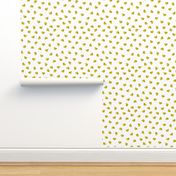 Abstract scandinavian style pastel mustard yellow ochre hearts love print for Valentine small