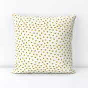 Abstract scandinavian style pastel mustard yellow ochre hearts love print for Valentine small