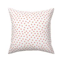 Abstract scandinavian style pastel peach pink hearts love print for Valentine small