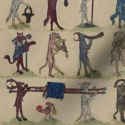 Medieval animal procession