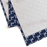 Dashing Through The Snow - Christmas Deer Navy Blue