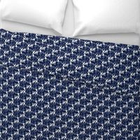 Dashing Through The Snow - Christmas Deer Navy Blue