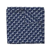 Dashing Through The Snow - Christmas Deer Navy Blue